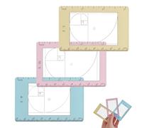 DELORIGIN 3 Sizes Photo Composition View Finder Tool Portable Golden Spiral Viewfinder Acrylic View Finder Rule for Photography Painters Artists Landscape Catcher Portrait Photography