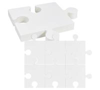 DELORIGIN 30pcs Blank Jigsaw Pieces to Draw on 8 x 9 Inch Big Blank Jigsaw Board DIY Coloring White Paper Pieces for Arts and Crafts Projects Classroom Activities Party Wedding Invites Decorations
