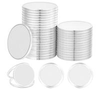 DELORIGIN 35pcs Metal Blank Challenge Coin Bulk 1.57" Engraving Blanks Coins Threaded Edged Staming Coin Blanks for Engraving Stamping DIY Crafts Birthday Party Travel Gifts (Silver)
