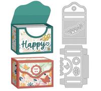DELORIGIN 3D Card Storage Box Cutting Dies Card Making Die Stencil Carbon Steel Die Cuts Card Scrapbooking Embossing Template Dies for Greeting Cards Craft Paper Album Invitation Decor