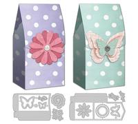 DELORIGIN 3D Gift Bag Die Cuts for Card Making, Folding Bag Carbon Steel Cutting Dies 2025 Scrapbooking Embossing Template Dies for DIY Birthday Gift Party Greeting Paper Card Photo Album