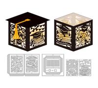 DELORIGIN 3D Graduation Hat Cutting Dies, Carbon Steel Die Cuts Stencils Graduation Lantern Box Embossing Scrapbooking Template for Card Making Craft Greeting Invitation Photo Album Gift Decor