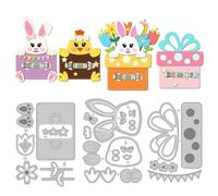 DELORIGIN 3D Money Roll Stand Die Cuts Carbon Steel Cutting Dies Rabbit Duck Animal Gift Box Cuts Stencils Scrapbooking Embossing Template for DIY Paper Crafts Birthday Party Decorative