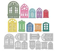 DELORIGIN 3D Openable Window Cutting Dies for Card Making, Frame Dies Carbon Steel Cut Die Border Stencils Scrapbooking Embossing Template for DIY Paper Crafting Gift Box