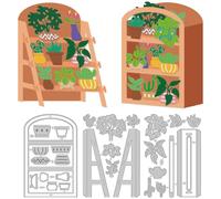 DELORIGIN 3D Plant Stand Cutting Dies Card Making Die Stencil Carbon Steel Die Cuts Scrapbooking Embossing Template for Greeting Cards Craft Album Letter Party Invitation Envelope Decor