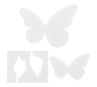 DELORIGIN 3pcs Butterfly Quilting Rulers and Template 3 Styles Acrylic Wing Sewing Machine Free Motion Quilting Templates Quilting Stencil Supplies for Simple Secondary Quilting Design