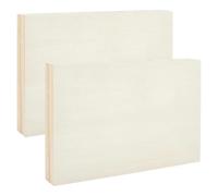DELORIGIN 3Pcs Unfinished Wooden Canvas Panels 12x8 Inch Wood Canvas Board Craft Wood Panel Boards for Painting Arts Pouring Use with Oils Acrylic DIY Art Crafts Projects Home Decor