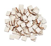 DELORIGIN 400pcs 0.4 Inch Unfinished Wood Pieces Small Square Blank Wooden Cutouts Natural Slices Wood Pieces Ornaments Project Supplies for Crafts Home Decor Painting Writing Engraving Carving