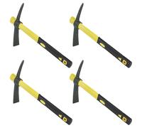 DELORIGIN 4pcs 15inch Pick Mattock Hoe Manganese Steel Mini Pickaxe with Plastic Handle Small Digging Garden Tool for Outdoor Camping Gardening Digging Soil Loosening Weeding and Planting