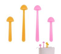 DELORIGIN 4pcs Mushroom Bookmarks Magic Sprout 2 Sizes & Colors Soft Flexible Silicone Plant Book Pages Markers Book Lover Gifts for School Office Teachers Students Classrooms Reading Book Decoration