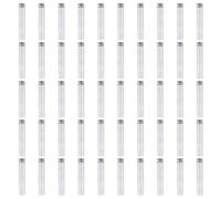 DELORIGIN 50 PCS Mini Glass Bottles 30ml/1oz Tiny Glass Vials with Screw Aluminum Cap Leak Proof Clear Empty Lab Jars Containers Sample Vials with Lids for DIY Craft Essential Oil Small Items Storage