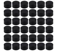 DELORIGIN 50pcs Black Double-Layer Screw Cap PP Plastic Bottle Lid Replacement Caps 24mm Inner Diameter Dispensing Bottles Caps for Travel Cosmetics Shampoo Moisturizer Control Flow Cap