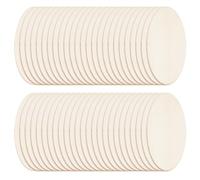Delorigin 50pcs Oval Wooden Cutout Wooden Discs, 1.2x2.4inch Unfinished Beech Wooden Boards For Crafts, Blank Wooden Signs For Artist Painting Door Hanger Sign Wedding Christmas Decor