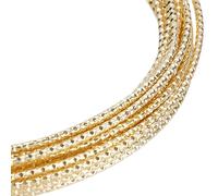 DELORIGIN 5m 14K Gold Plated Wire 1.5mm Round Half Hard Bead Cord Copper Wire Soft Temper Brass Wire for Bracelet Necklace Charm Beading Craft Jewelry Making Findings Wrapping Gardening