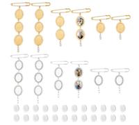 DELORIGIN 6 Sets Bouquet Photo Charm Wedding Bouquet Memorial Photo Charms Gold Silver Memory Pendant Brooch Pins Lacy Double Picture Frame with Pearl for Wedding Shower Bride and Groom Family Couple