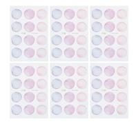 DELORIGIN 6pcs 62mm Decorative Stickers Watercolor Dots Wall Art Kit Waterproof Round Dot Decals Stickers Purple Dot Circle Labels Peel Stick Wall Decals for Home Bedroom Playroom Nursery Classroom