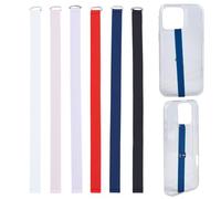 DELORIGIN 6pcs Reusable Silicone Phone Strap Grip Holder Elastic Universal Cellphones Hand Loops Grip Detachable Non-Slip Finger Holder for Back of Phone Cases Accessory (6 Colors, 225mm)