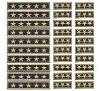 DELORIGIN 8pcs Iron on Patches Military Embroidered Styles Star Shoulder Strap Iron on Patch DIY Craft Accessories Sew On Patch for Clothes Jacket Jeans Dress Bag Makeup Ball Party Cosplay