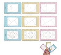 DELORIGIN 9 Pcs Photo Composition View Finder Tool Portable Golden Ratio Viewfinder Acrylic View Finder Rule for Photography Painters Artists Landscape Catcher Portrait Photography