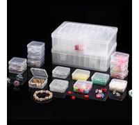 DELORIGIN 90Pcs Bead Organizer Box Small Beads Storage Cases 3Pcs Large Rectangle Organizers Mini Clear Plastic Storage Container Box with Lids 168 Labels for Bracelet Diamonds Nail Art Jewelry Making