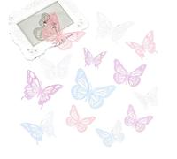 DELORIGIN 96Pcs 3D Hollow Butterfly Wall Stickers 2 Styles Paper Butterfly Cutouts Scrapbook Stickers for Graduation Caps Wall Decorations Birthday Party Cake Planners DIY Crafts Home Decor
