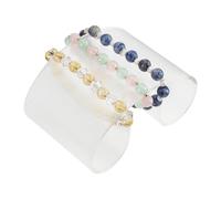 DELORIGIN Acrylic Bracelet Display Stands Clear Removable Bracelet Necklace Hovering Display Jewelry Rack Arch Shaped Watch Headdress Display Holder Organizer for Selling Retail Show Home Business
