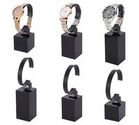 DELORIGIN Acrylic Watch Display Stand 3 Sizes C Shape Single Watch Bracelet Display Holder Store Trade Show Bracelet Watch Black Display Rack Holder for Men's Watch Home or Store Selling Shows
