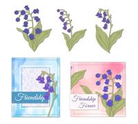 DELORIGIN Bell Orchid Cutting Dies Valley Lily Card Making Die Cut Carbon Steel Die Cuts Stencils Card Scrapbooking Flower Embossing Template for DIY Paper Craft Making Album Gift Invitation Decor
