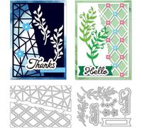 DELORIGIN Bevel Corner Cutting Dies Backgrounds Frame Card Making Die Stencil Carbon Steel Die Cuts Card Scrapbooking Embossing Template Dies for Greeting Cards Craft Paper Album Invitation Decor