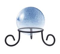 DELORIGIN Black Iron Ball Stand Gazing Ball Stand Sphere Holder Balls Desktop Metal Display Stand Glass Bowl Ring Egg Stands for Collections Figurines Gemstones Home Office Decor Diameter: 3 inch