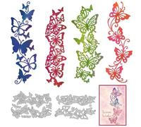 DELORIGIN Butterfly Edge Cutting Dies Insect Making Die Cut Carbon Steel Die Cuts Stencils Blessing Card Scrapbooking Embossing Template Dies for Birthday Greeting Card Album Decor