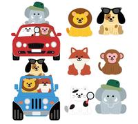 DELORIGIN Car Animals Cutting Dies Sedan Card Making Die Stencil Scrapbooking Embossing Carbon Steel Template Dies for Greeting Cards Craft Album Spring Outing Invitation Festive Decor