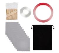 DELORIGIN Cell Phone Cleaning Kit Accessories 2pcs Cleaner Tape for Phone Speaker Receiver USB Port Charging Port Clean Tool Electronic Cleaning kit with 100pcs Cotton Swab and 10pcs Polishing Cloth