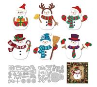 DELORIGIN Christmas Snowman Cutting Dies Card Making Die Stencil Carbon Steel Die Cuts Scrapbooking Embossing Template for XAMX Greeting Cards Craft Album Party Invitation Envelope Decor