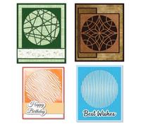 DELORIGIN Circle Background Board Die Cuts Geometric Metal Cutting Dies Stripes Card Making Cutting Stencils Template for DIY Scrapbooking Craft Paper Photo Album Gift Birthday Invitation Decor