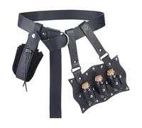 DELORIGIN Cork Potion Bottle Belt Loop Medieval Renaissance Belt Pouch with 3 Cork Potion Vials Alchemy Waist Bags Magic Vial Witch Props for Hollween Festival Cosplay Costume Decor Accessory (Black)
