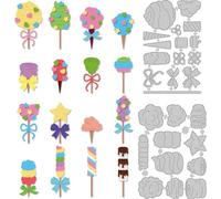 DELORIGIN Cotton Candy Metal Cutting Dies Marshmallow Card Making Die Stencil Carbon Steel Die Cuts Kit Card Embossing Stencils Template Dies for DIY Scrapbook Paper Crafts Photo Album Decoration