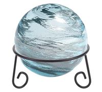 DELORIGIN Crystal Ball Display Stand, Black Iron Ball Stand Gazing Globe Stand Crystal Sphere Display Holder for Collections Figurines Gemstones Home Office Decoration, Diameter: 5.7 inch