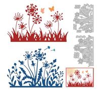 DELORIGIN Dandelion Cutting Dies Flowers Card Making Die Stencil Metal Die Cuts Card Scrapbooking Embossing Template Dies for Greeting Cards Birthdays Craft Paper Album Invitation Festive Decor