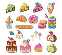 DELORIGIN Dessert Theme Cutting Dies Cake Dies Cut Metal Die Cuts Embossing Stencils Template Dies for Card Making Decoration DIY Scrapbooking Photo Album Afternoon Tea Party Invitation Card Supplies