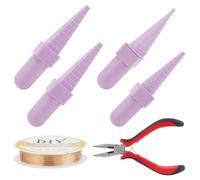DELORIGIN DIY Wire Jig Kit Bail Making Pliers with ABS Wire Winding Towers and Round Copper Jewelry Wire Bending Pliers Wire Looping Forming Pliers Ring Bending Jewelry Tool for Jewelry Supplies