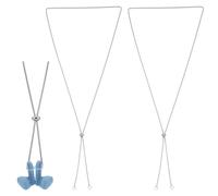 DELORIGIN Earphone Cord Strap with Anti-Lost AirPods Chain Holder Stainless Steel Necklace with Adjustable Knot Wireless Earbuds Chain Lanyard Neck Cord Compatible with AirPods Pro 3 2 1