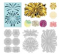 DELORIGIN Fireworks Cutting Dies Metal Die Cuts for Card Making Embossing Stencils Dies Template for Celebration Cards Scrapbooking Photo Album Paper DIY Craft Birthday Wedding Christmas