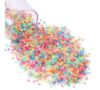 DELORIGIN Glow in The Dark Crushed Glass Broken Chunky Glitter Pieces Luminous Resin Chips Accessories for DIY Crafts Nail Art Jewelry Making Geode Painting Party Decoration (1 LB)