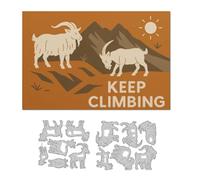 DELORIGIN Goat Animals Metal Cutting Dies Realistic Sheep Die Cuts for Card Making Decorative Embossing Stencils Dies Template for DIY Scrapbooking Photo Album Paper Cards Invitation Art Craft Party