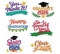 DELORIGIN Graduation Season Cutting Dies Blessings Card Making Die Stencil Carbon Steel Die Cuts DIY Scrapbooking Cuts Stencils Embossing Template for Greeting Cards Paper Craft Album Invitation Decor