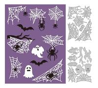 DELORIGIN Halloween Spider Web Dies Cuts Metal Cutting Dies Card Making Cutting Dies Stencils Template for DIY Embossing Scrapbooking Craft Paper Greeting Card Gift Halloween Festival Decor