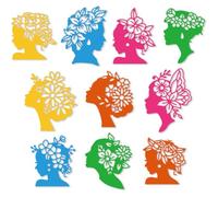 DELORIGIN Lady Avatar Die Cuts for Card Making, Carbon Steel Die Cuts, Fairy Flower Cutting Dies Frame Stencils Scrapbooking Embossing Template Dies for Crafting DIY Photo Album Paper Scrapbooking