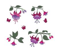 DELORIGIN Layered Fuchsia Flower Die Cuts Butterfly Metal Cutting Dies Card Making Cutting Stencils Template for DIY Scrapbooking Craft Paper Album Greeting Card Gift Festival Invitation Decorative