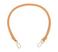 DELORIGIN Leather Replacement Straps Shoulder Short Strap Purse Hand Strap with Metal Clasps for Speedy Pochette Crossbody Bag Handbag Handle Accessories Width 0.7" Length 27.5" (Camel)